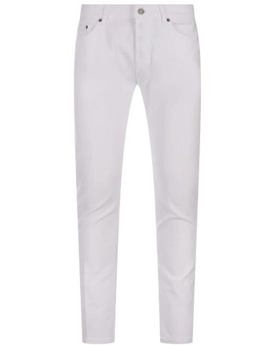 Dondup Weiße slim fit jeans fünf-taschen-design - Grau