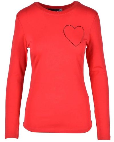 Love Moschino T-shirts à manches longues - Rouge