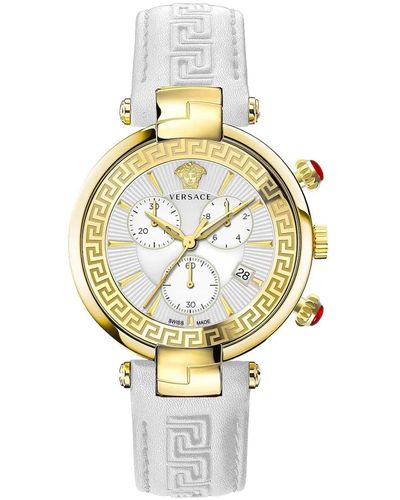 Versace Luxus chronograph lederuhr - Mettallic