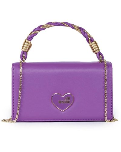 Love Moschino Cross Body Bags - Purple