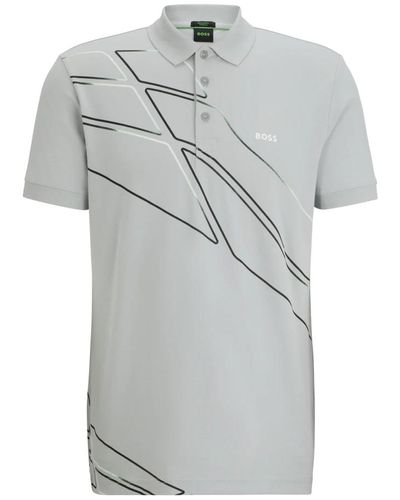 BOSS Klassisches polo shirt im paddy-stil - Grau