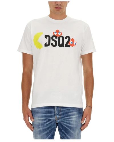 DSquared² Pac- logo print t-shirt - Weiß