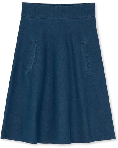 Mads Nørgaard Skirts > denim skirts - Bleu
