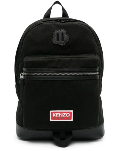 KENZO Schwarzer casual rucksack für männer,backpacks