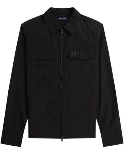 Fred Perry Light Jackets - Black