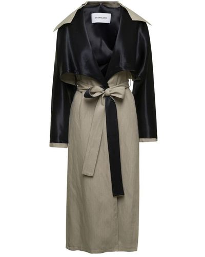 Ferragamo Trench beige maniche kimono - Multicolore