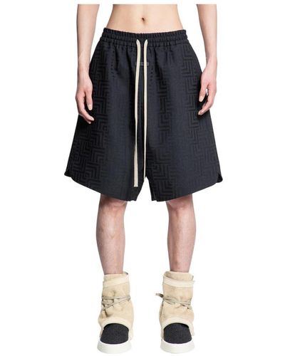 Fear Of God Grafische jacquard elastische taille shorts - Schwarz
