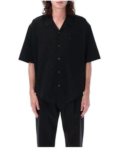Ami Paris Short Sleeve Shirts - Black