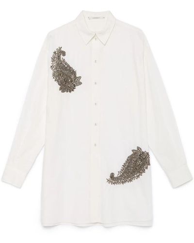Maliparmi Camisa precious bordada - Blanco