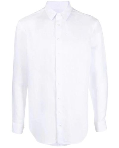 Giorgio Armani Elegantes weißes hemd mit langen ärmeln