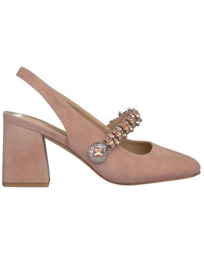 Alma En Pena. Schuhe mit quadratischem absatz und strass-detail - Pink