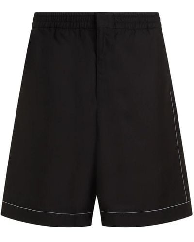 Prada Schwarze seiden-shorts