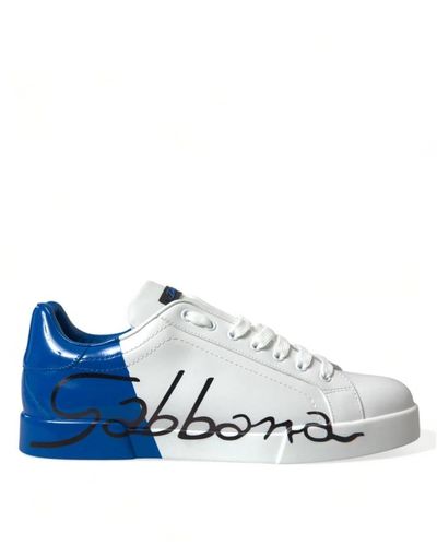 Dolce & Gabbana Sneakers Portofino In Pelle E Vernice - Multicolore