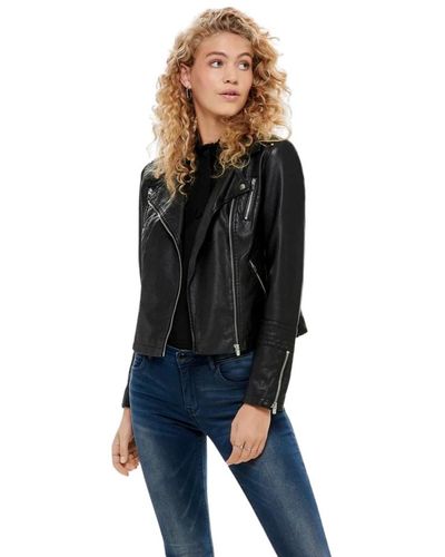 ONLY Leather Jackets - Schwarz