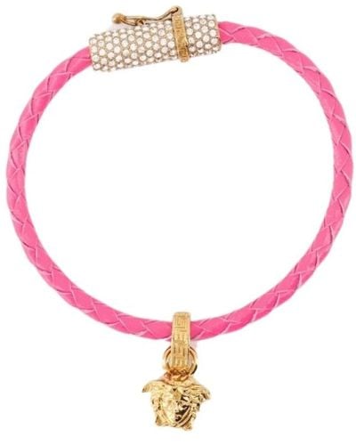 Versace Geflochtenes medusa charm armband - Pink