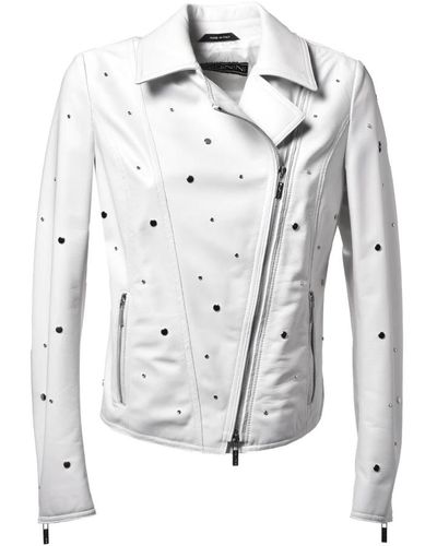 Baldinini Jackets > leather jackets - Blanc