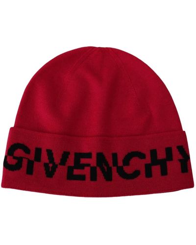Givenchy Rote Wollmütze Unisex Männer Frauen Mütze