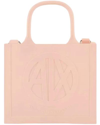 Armani Exchange Milky bag mit geprägtem logo - Pink