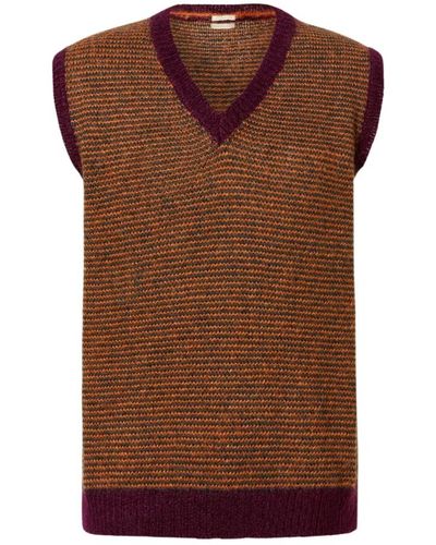 Massimo Alba Knitwear > v-neck knitwear - Marron