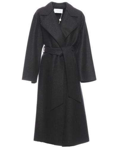 Harris Wharf London Belted Coats - Black
