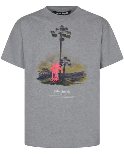 Palm Angels T-Shirts - Gray