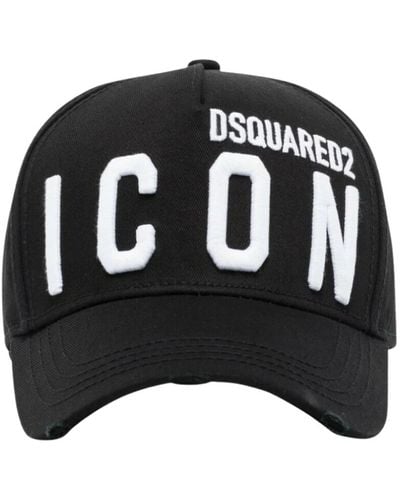 DSquared² Black & White Icon Baseball Cap