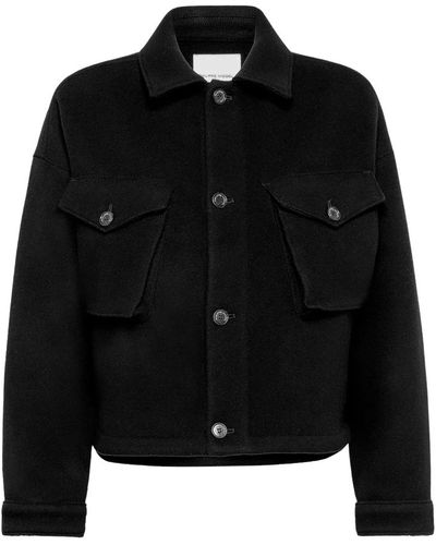 Philippe Model Giacca in lana nera con essenza francese - Nero