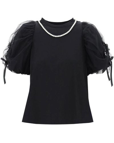 Simone Rocha Tops > t-shirts - Noir