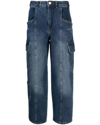 Baum und Pferdgarten Jeans cargo con detalles de costura - Azul