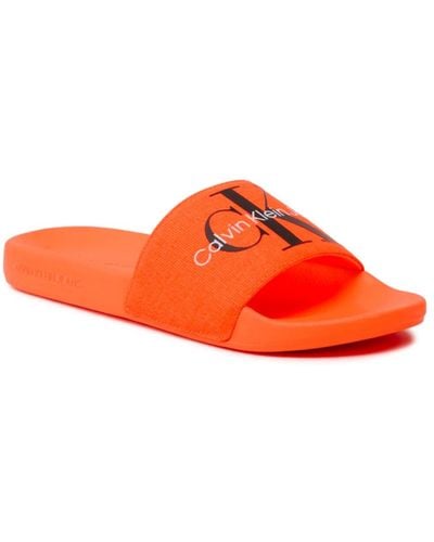 Calvin Klein Sliders - Orange