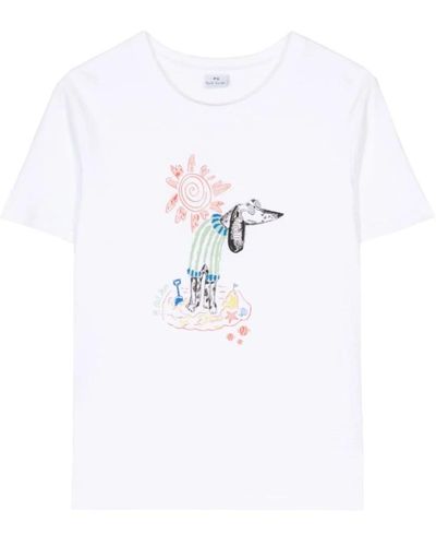 Paul Smith Camiseta con estampado de estilo ilustración - Blanco