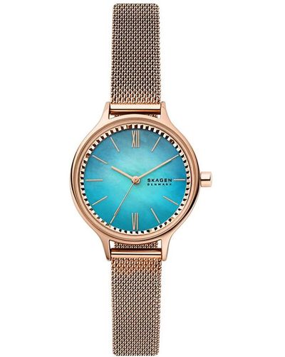 Skagen Armbanduhr anita armband milanaise edelstahl skw2977 - Blau