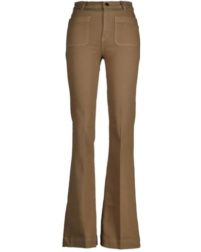 co'couture Trousers > wide trousers - Marron