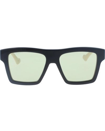 Gucci Ikonoische sonnenbrille mit einheitlichen gläsern - Grün