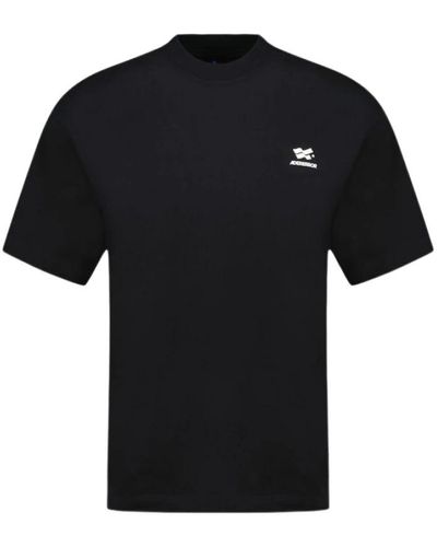 Adererror Schwarzes baumwoll t-shirt - stilvolles design