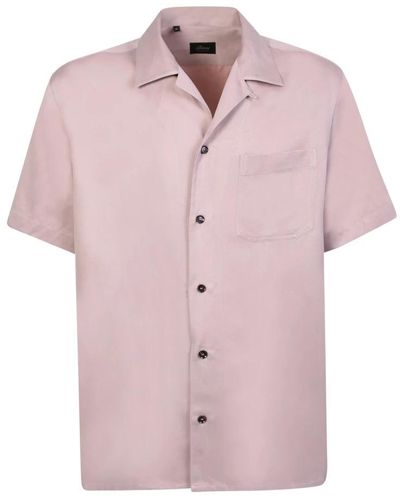 Brioni Short Sleeve Shirts - Purple