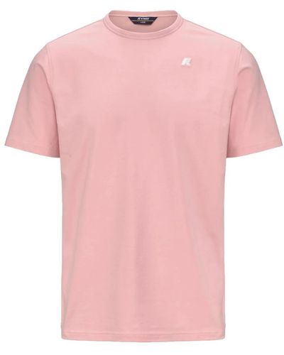 K-Way Stretch baumwoll jersey t-shirt - Pink
