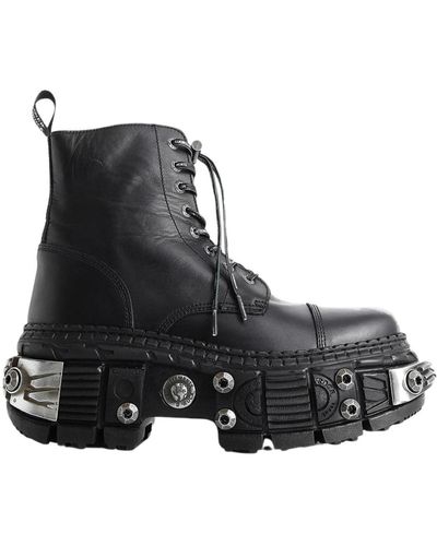Vetements Shoes > boots > lace-up boots - Noir