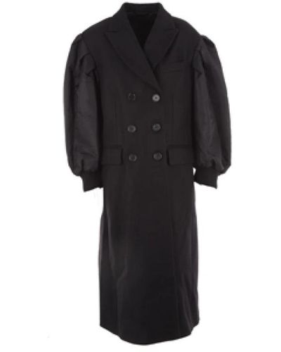 Simone Rocha Coats > double-breasted coats - Noir