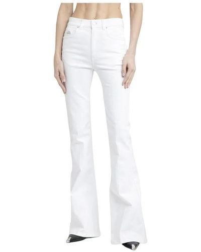 Alexander McQueen Jeans de denim de algodón blanco