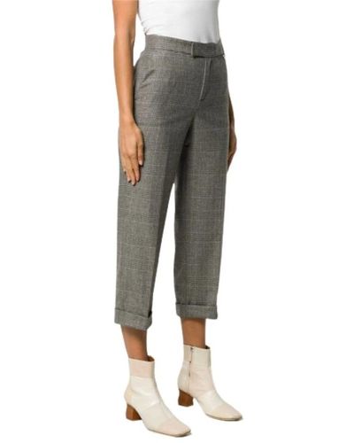 Twin Set Trousers > cropped trousers - Gris