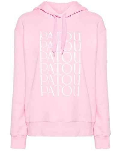 Patou Rosa pullover mit kapuze und logo-print - Pink