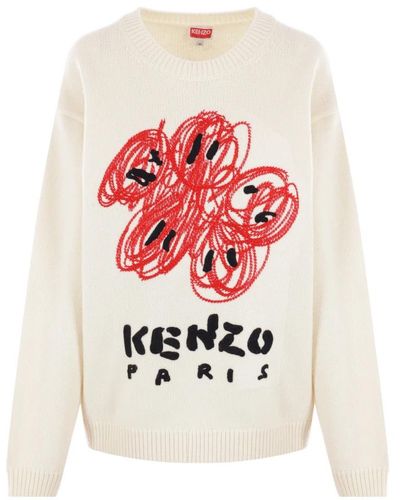 KENZO Round-Neck Knitwear - White