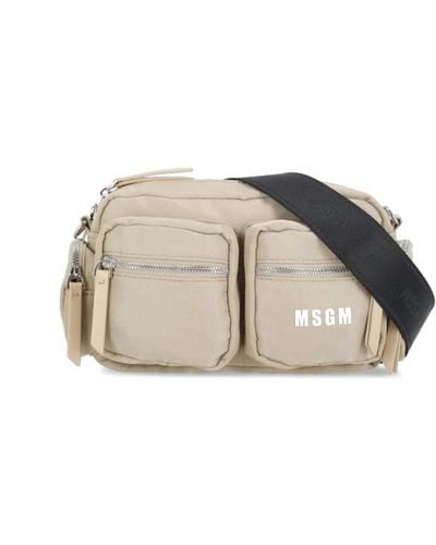 MSGM Cross Body Bags - Natural