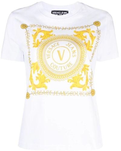 Versace Jeans Couture Camiseta estampada - Amarillo