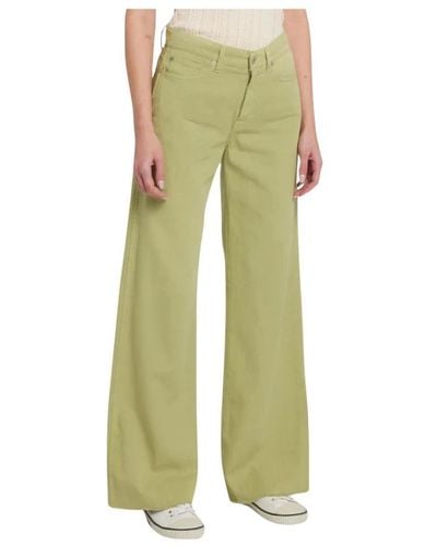 7 For All Mankind Wide Trousers - Green