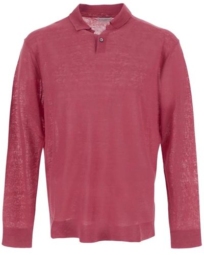 Ballantyne Stiloso polo pullover in lino - Rosso