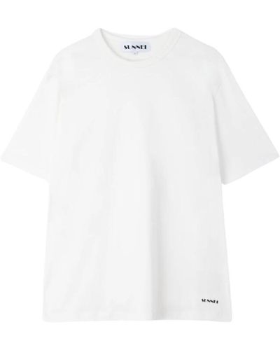 Sunnei Magliette bianca con logo - Bianco