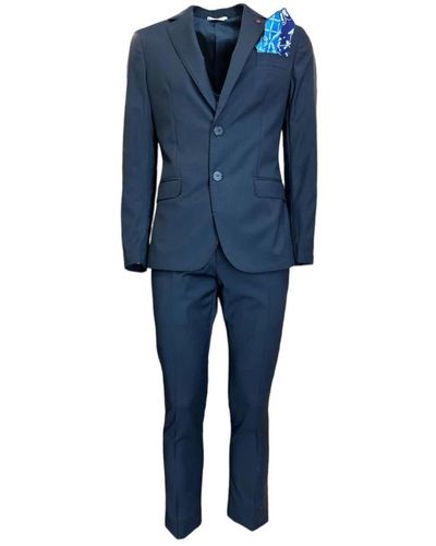 0-105 Single Breasted Suits - Blue