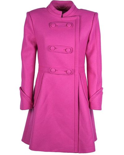 Moschino Double-Breasted Coats - Pink